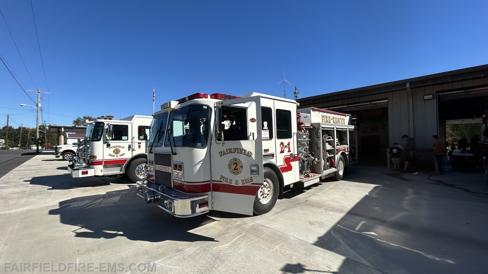 FCFC Fire Apparatus lined up for everyone to see today at the Open House