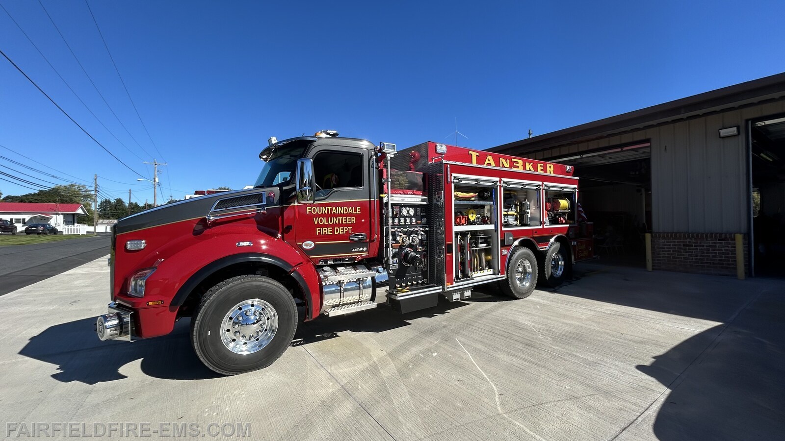 Fountaindale Volunteer Fire Departments new Tanker at the Open House today.