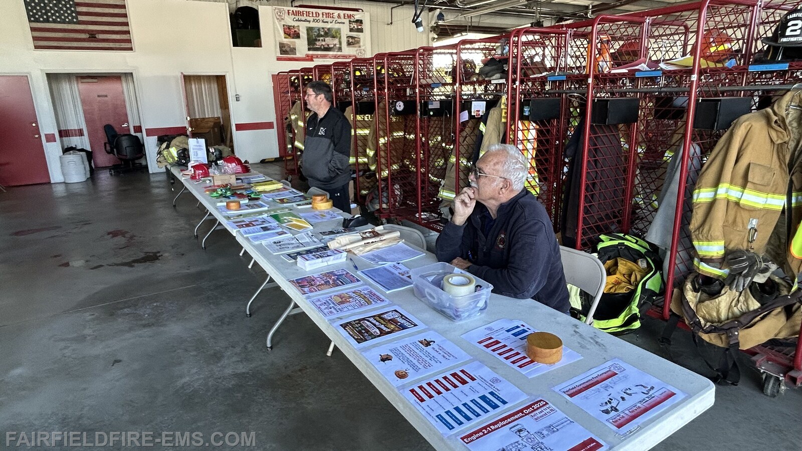 Chief Jacobs at the information table today.