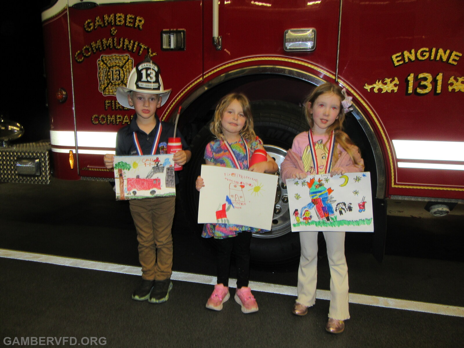 (all photos left to right) Kindergarten winners: Derek ten Broeck, Emily Hullinger, and Danica Jenkins