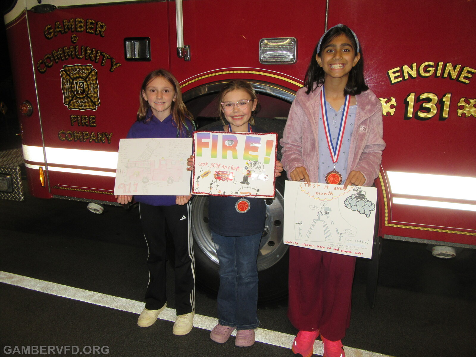 4th Grade winners: Keira Blouse, Charlotte Conaway, and Maida Salman