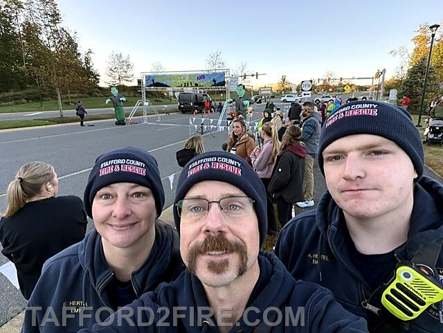 SVFD volunteers connect with the community while providing EMS coverage for the Halloween 5K and Monster Mile.